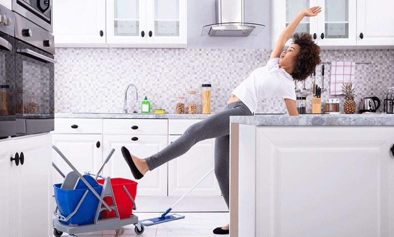 slipping in kitchen