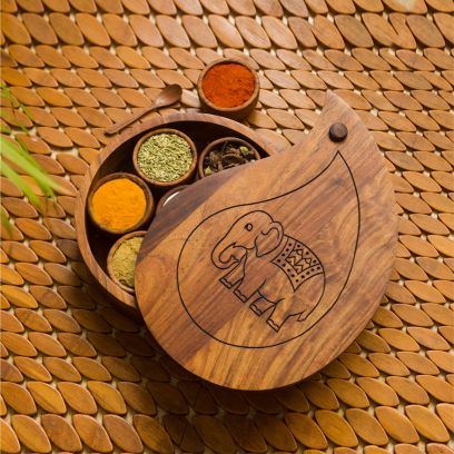 wooden masala box